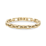 7mm Stainless Steel Gold Oval Link Bracelet at Arman's Jewellers