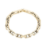 7mm Stainless Steel Gold Oval Link Bracelet at Arman's Jewellers