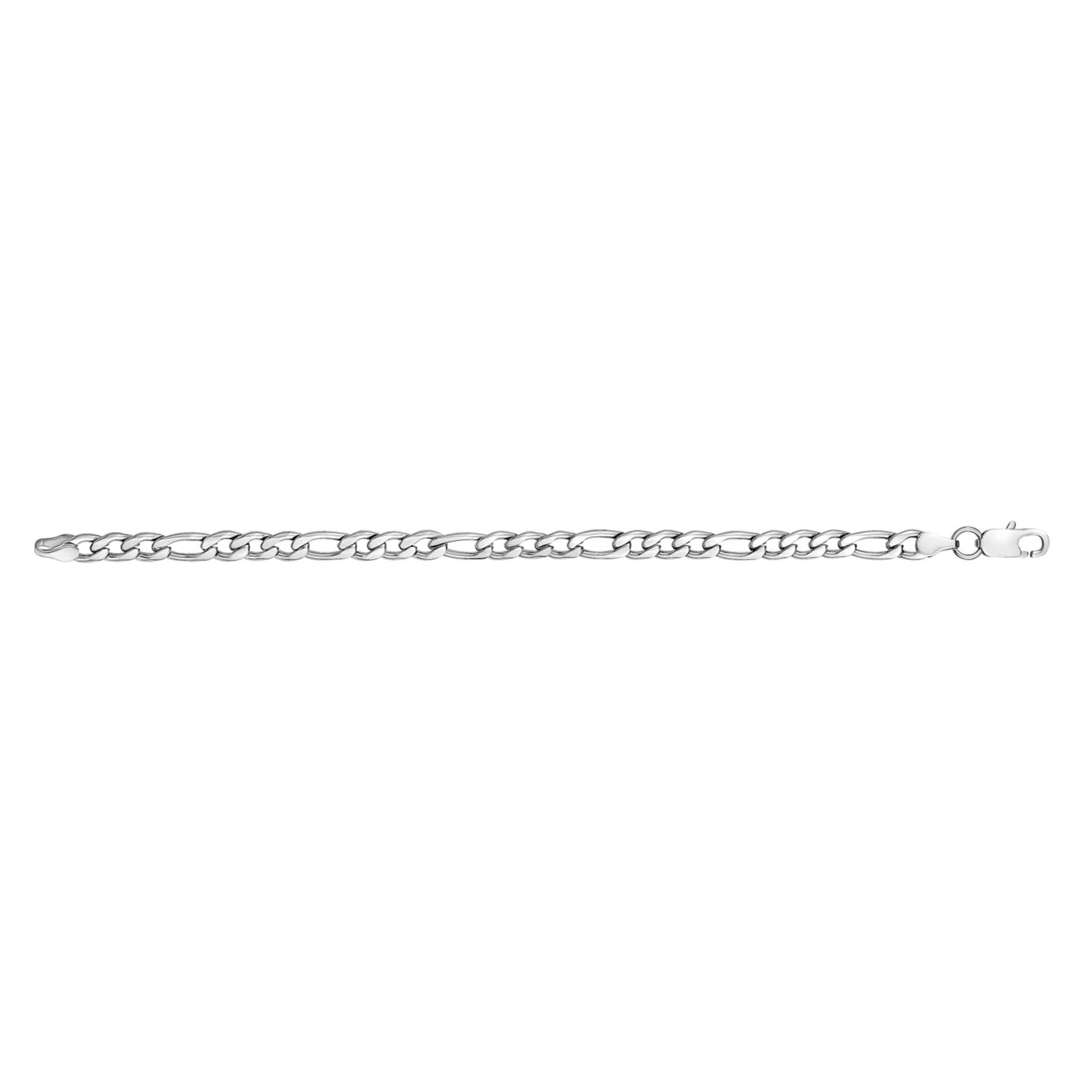 7mm Steel Figaro Link Bracelet at Arman's Jewellers