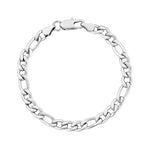 7mm Steel Figaro Link Bracelet at Arman's Jewellers