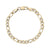 7mm Steel Gold Figaro Link Bracelet at Arman's Jewellers