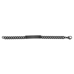 8mm Black Steel Cuban Link ID Bracelet at Arman's Jewellers