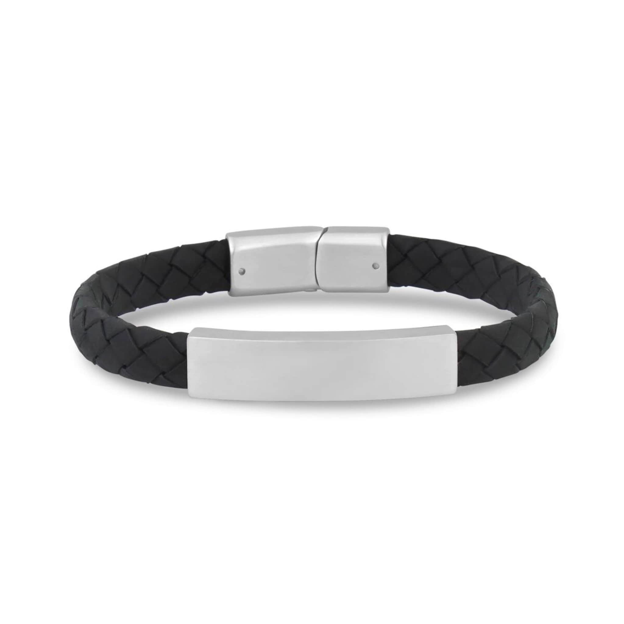 8mm Flat Leather ID Bracelet at Arman's Jewellers Kitchener