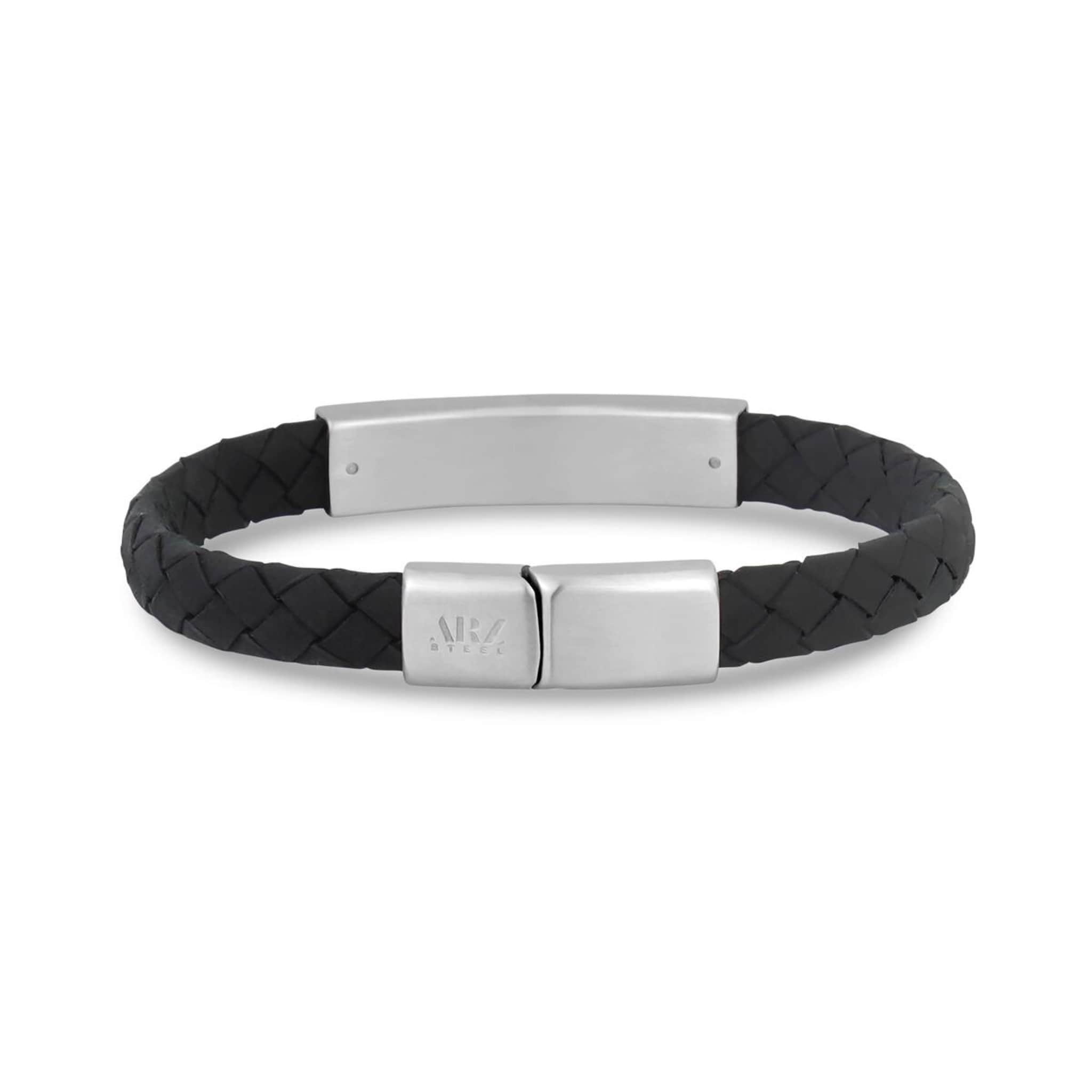 8mm Flat Leather ID Bracelet at Arman's Jewellers Kitchener