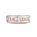 8mm Rose Gold Steel Spinner Band Ring at Arman's Jewellers