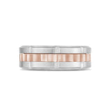 8mm Rose Gold Steel Spinner Band Ring at Arman's Jewellers