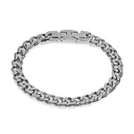 Men's 8mm Stainless Steel Cuban Link Bracelet at Arman's Jewellers 
