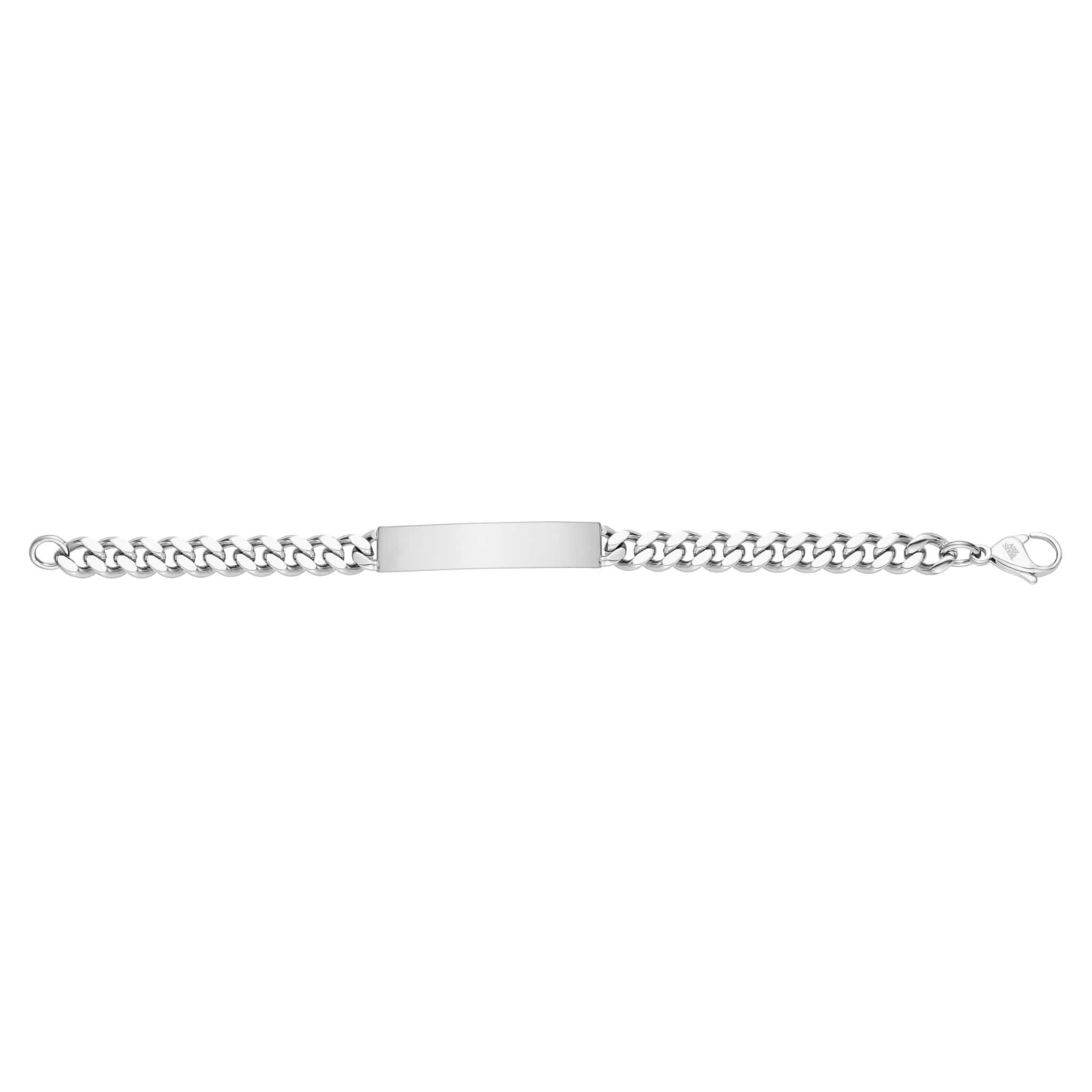 8mm Steel Cuban Link ID Bracelet at Arman's Jewellers