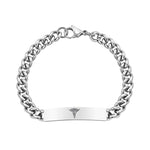8mm Steel Curb Link Medical ID Bracelet at Arman's Jewellers
