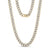 8mm Stainless Steel Two Tone Gold Cuban Link Chain Necklace at Arman's Jewellers