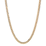 Men's 8mm Men's Gold Steel Cuban Link Chain Necklace at Arman's Jewellers