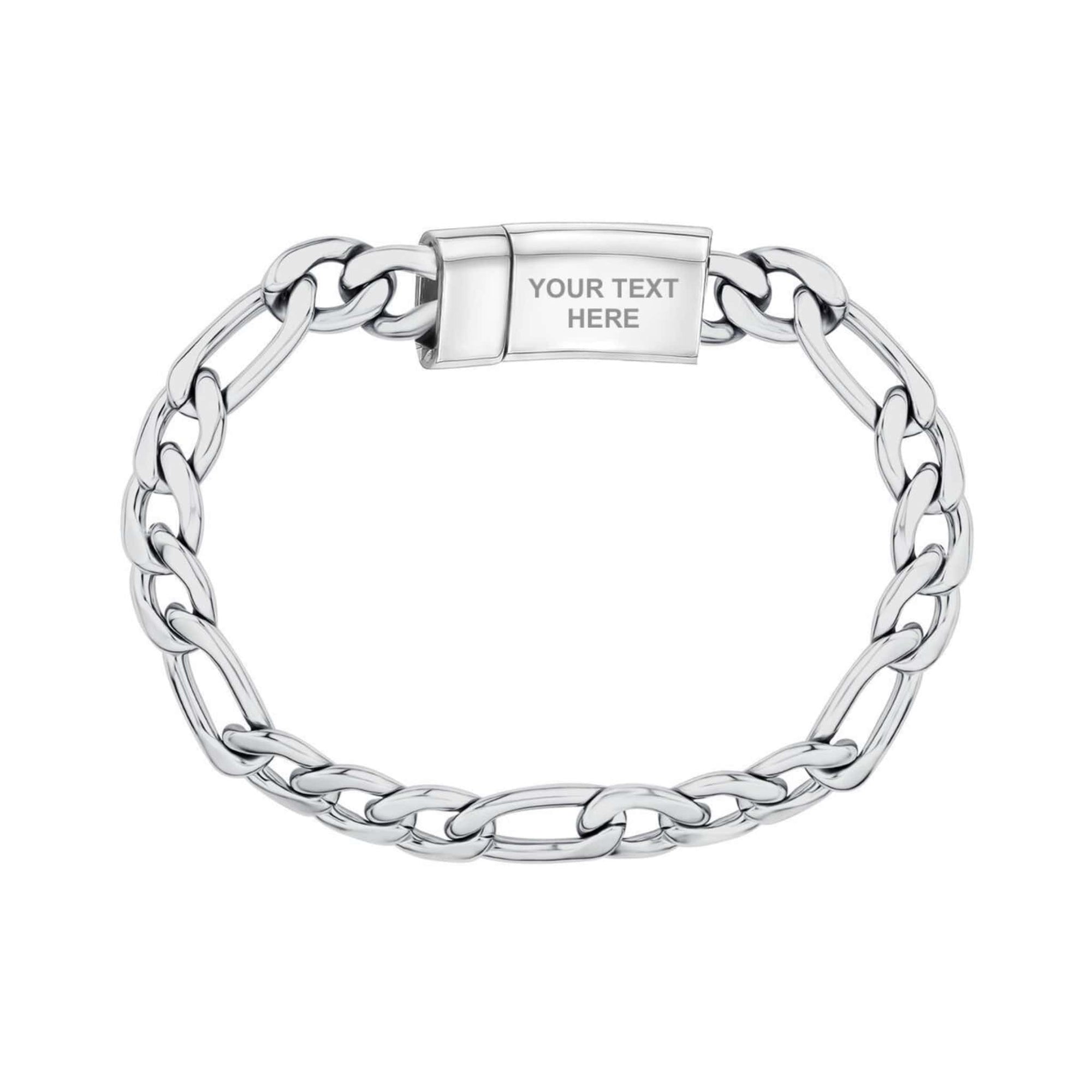 9mm Figaro Link Steel Bracelet at Arman's Jewellers Kitchener