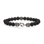 8mm Men's Black Lava Bead Bracelet at Arman's Jewellers Kitchener
