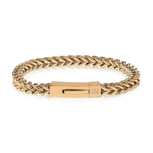Men's Gold Steel Franco Link Bracelet at Arman's Jewellers Kitchener