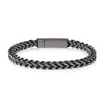Men's Gun Metal Steel Franco Link Bracelet at Arman's Jewellers Kitchener