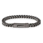 Men's Gun Metal Steel Franco Link Bracelet at Arman's Jewellers Kitchener