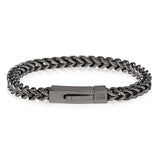 Men's Gun Metal Steel Franco Link Bracelet at Arman's Jewellers Kitchener
