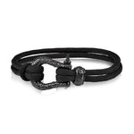 Men's Black Cord Black U Lock Bracelet at Arman's Jewellers Kitchener