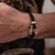 Men's Black Cord Rose Gold U Lock Bracelet at Arman's Jewellers Kitchener