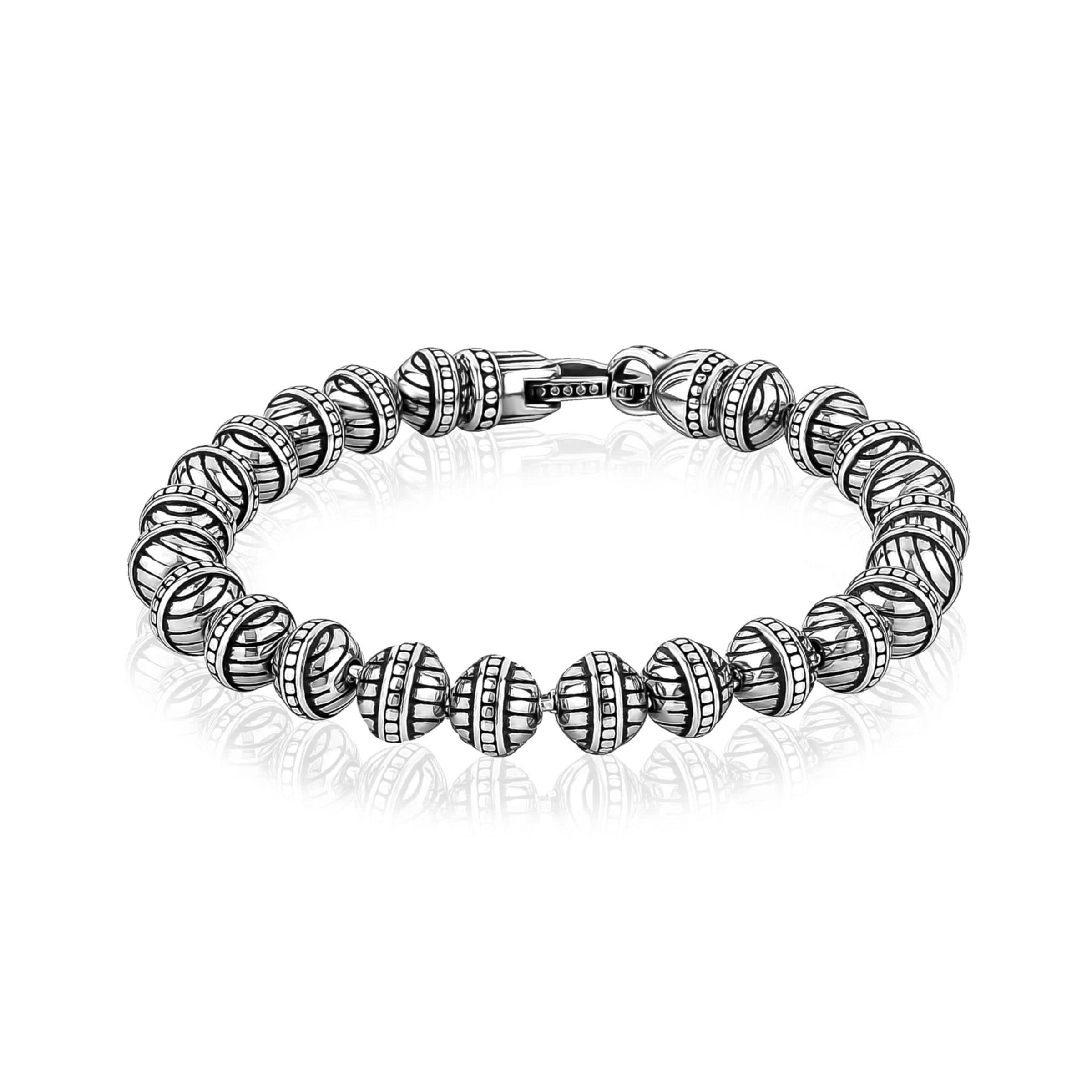 6mm Steel Designed Bead Bracelet at Arman's Jewellers Kitchener