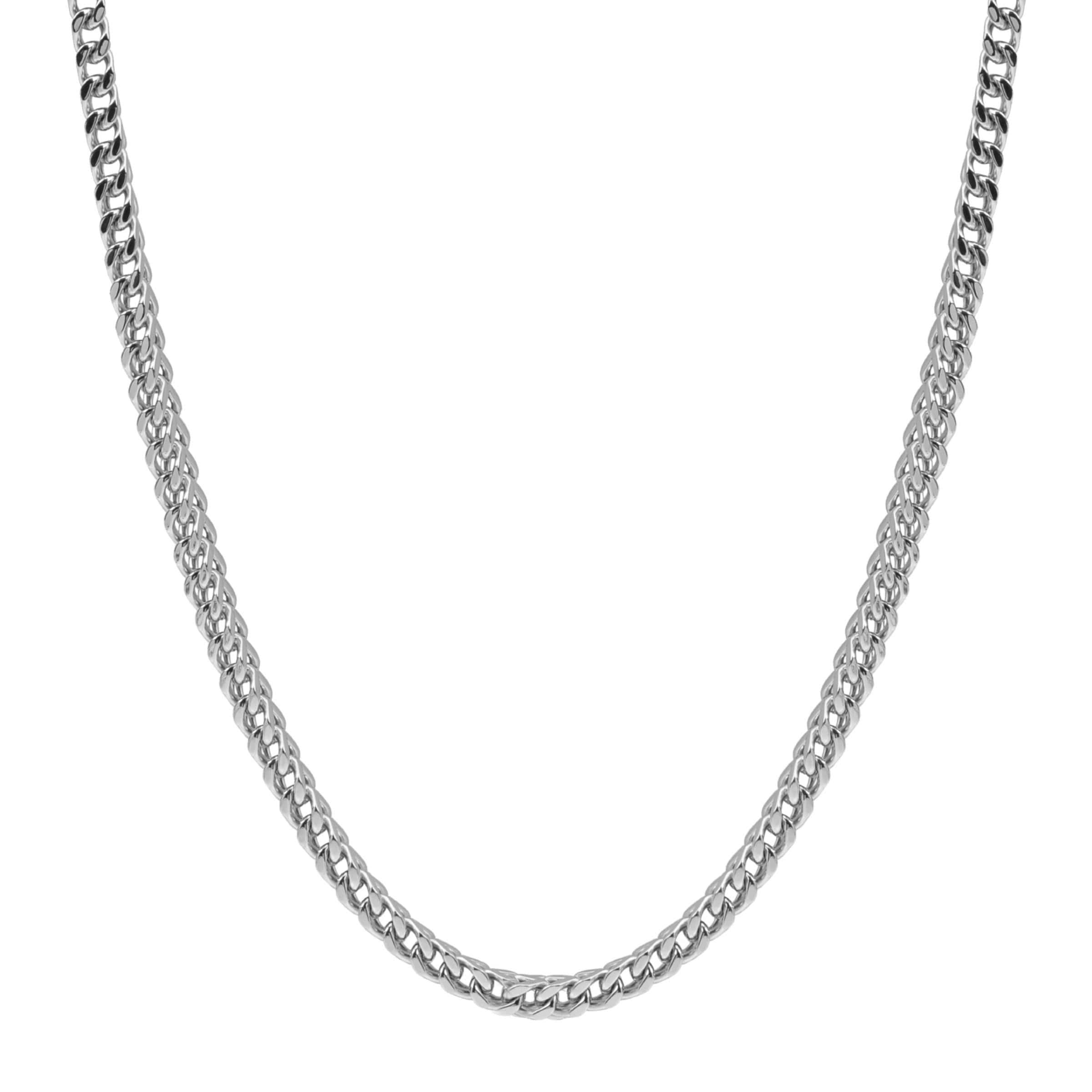 Men's 6mm Stainless Steel Franco Link Chain Necklace at Arman's Jewellers Kitchener