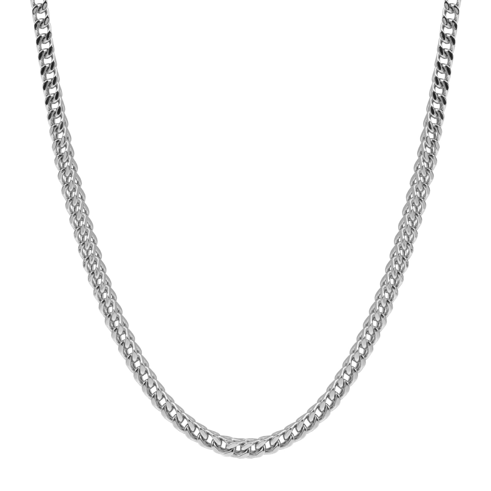 Men's 6mm Stainless Steel Franco Link Chain Necklace at Arman's Jewellers Kitchener