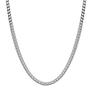 Men's 6mm Stainless Steel Franco Link Chain Necklace at Arman's Jewellers Kitchener