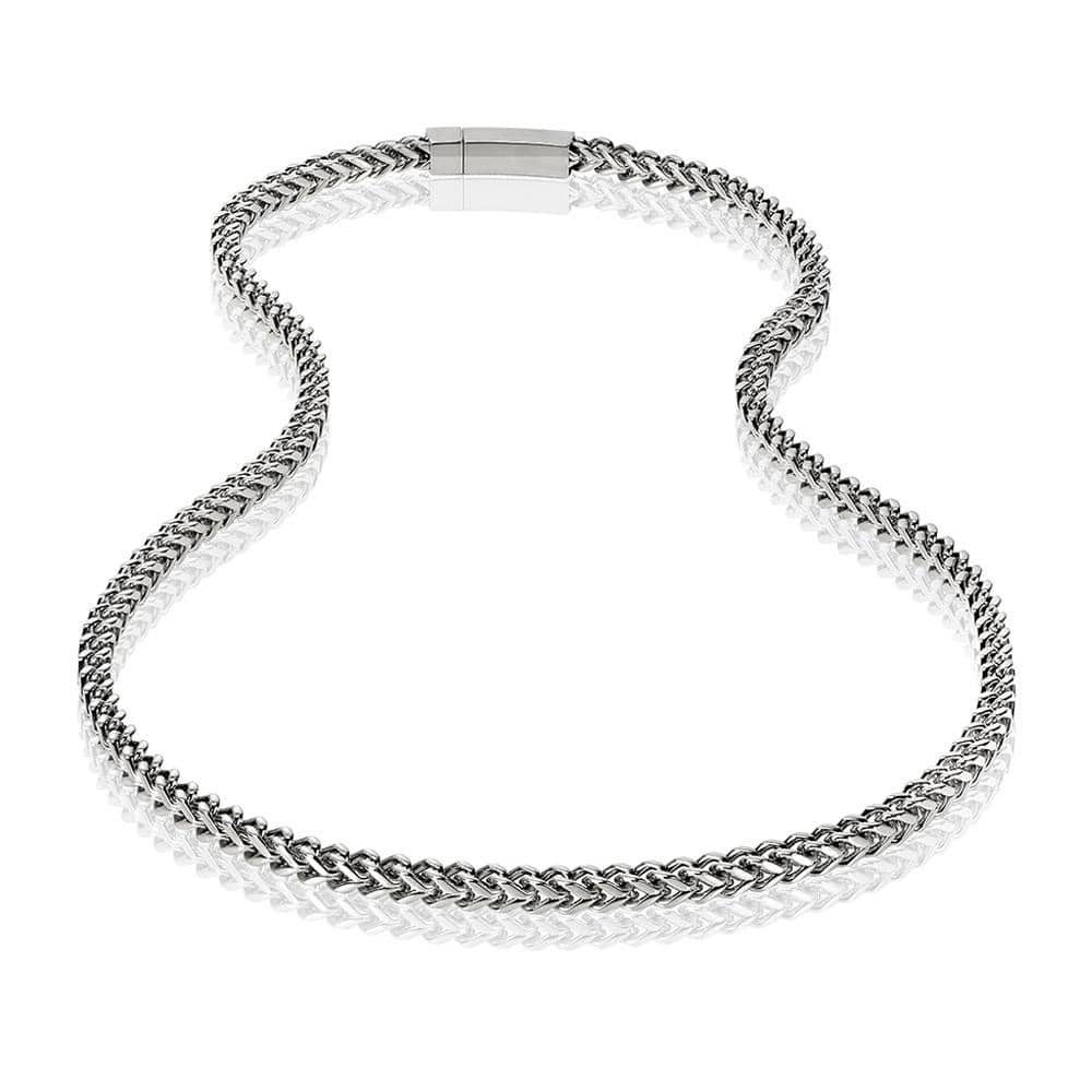Men's 6mm Stainless Steel Franco Link Chain Necklace at Arman's Jewellers Kitchener