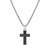 Men's Black Stone Steel Cross Pendant With Chain Arman's Jewellers Kitchener-Waterloo