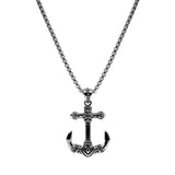 Mens' Steel Rebel Anchor Pendant with Chain at Arman's Jewellers Kitchener
