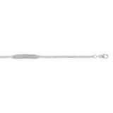 Baby Bella 10K White Gold Curb Link ID Bracelet at Arman's Jewellers