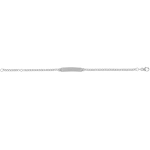 Baby Bella 10K White Gold Curb Link ID Bracelet at Arman's Jewellers