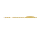 Baby Bella 10K Yellow Gold Curb Link ID Bracelet at Arman's Jewellers