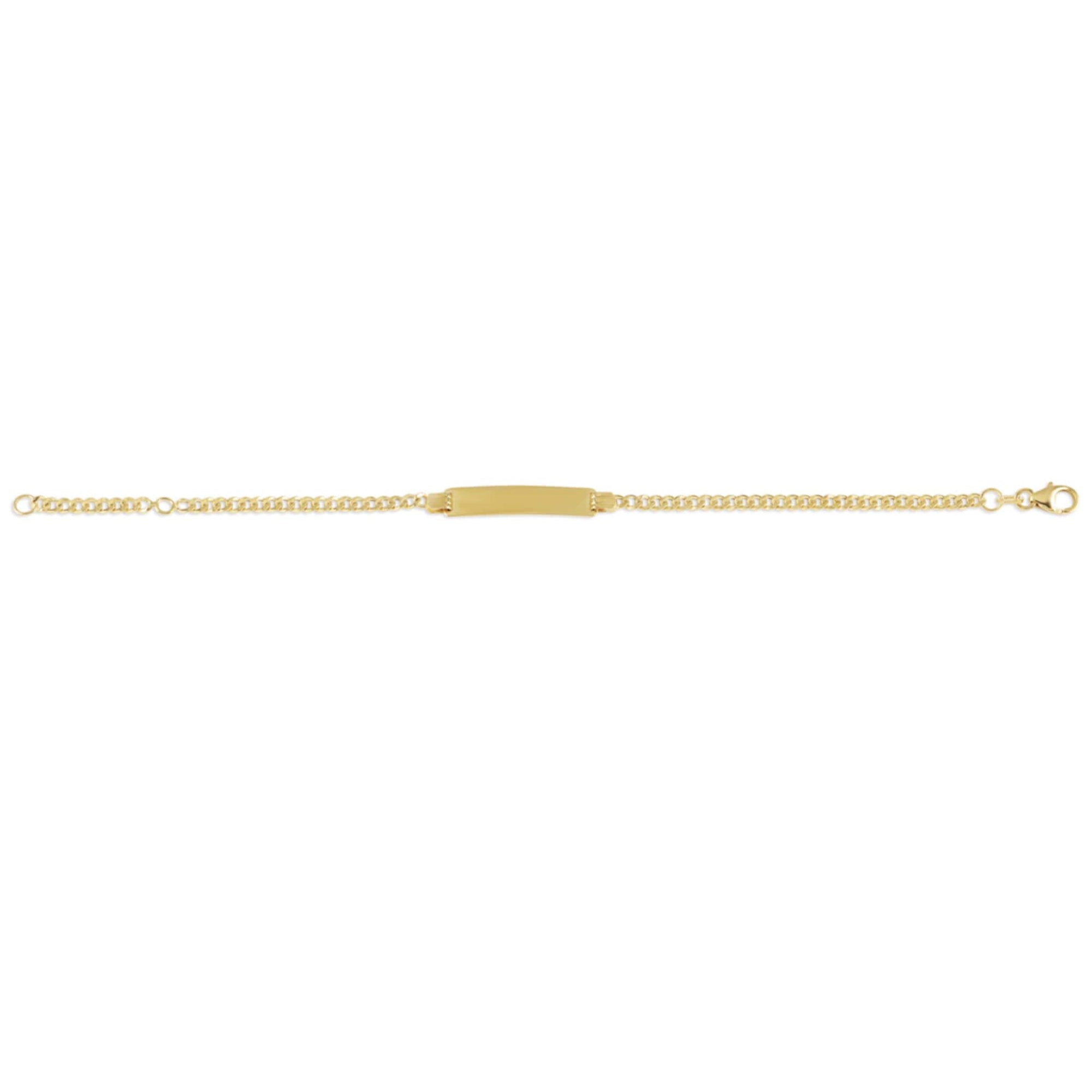 Baby Bella 10K Yellow Gold Curb Link ID Bracelet at Arman's Jewellers