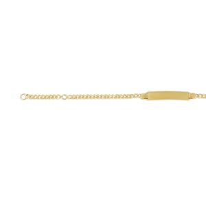 Baby Bella 10K Yellow Gold Curb Link ID Bracelet at Arman's Jewellers