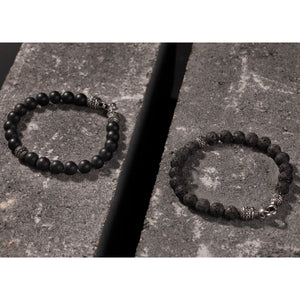8mm Men's Black Lava Bead Bracelet at Arman's Jewellers Kitchener