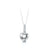 Bella Baby 10K White Gold Heart Necklace at Arman's Jewellers 