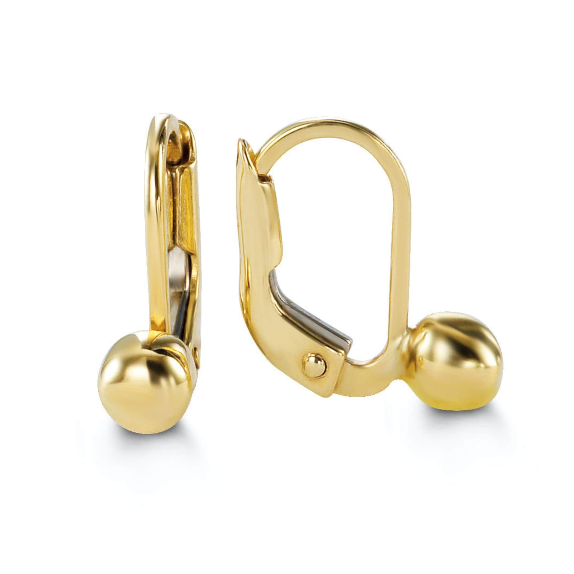 Bella Baby 10K Gold Ball Leverback Earrings