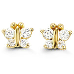 Bella Baby 14K Gold Cubic Zirconia Butterfly Stud Earrings at Arman's Jewellers Kitchener