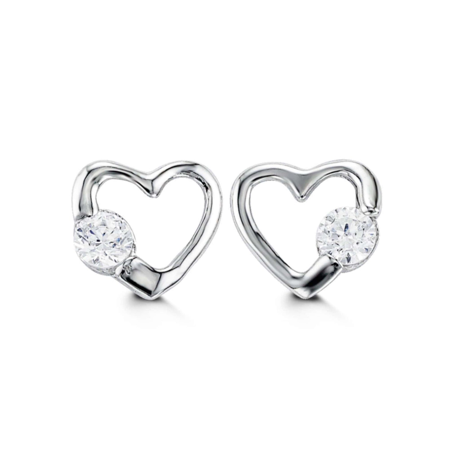 Bella Baby 14K Yellow Gold CZ Heart Stud Earrings at Arman,s Jewllers Kitchener