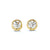 Bella Baby 14K Yellow Gold CZ Bezel Stud Earrings at Arman's Jewellers
