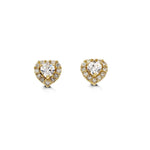 Bella Baby 14K Yellow Gold CZ Heart Stud Earrings at Arman's Jewellers 