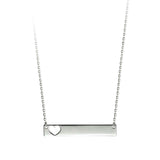 Bella 10K White Gold Monogram Heart Necklace at Arman's Jewellers Kitchener