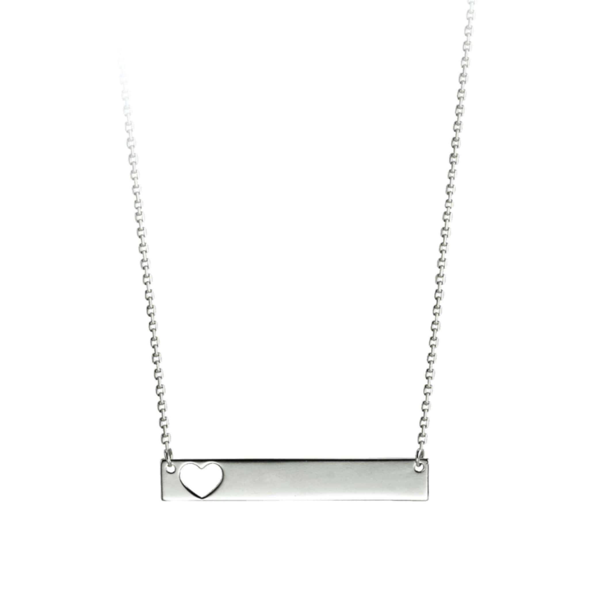 Bella 10K White Gold Monogram Heart Necklace at Arman's Jewellers Kitchener