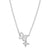 Double Butterfly CZ Silver Necklace at Arman's Jewellers 