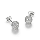 CZ Ball Silver Stud Earrings at Arman's Jewellers