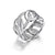 CZ Wide Link Silver Ring at Arman's Jewellers