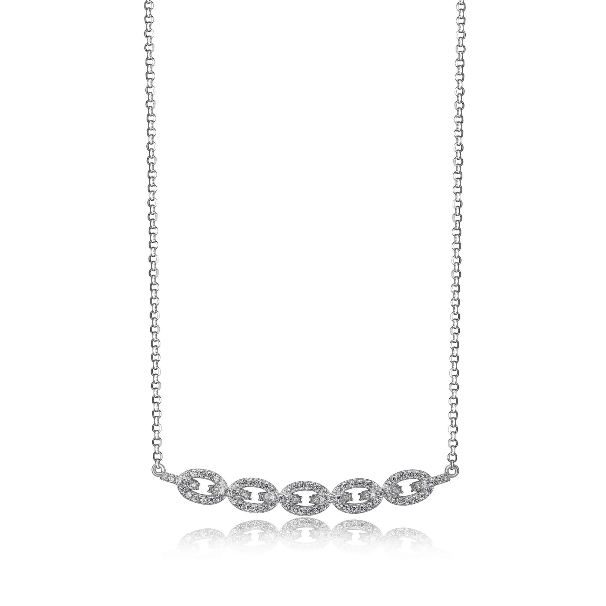 Charles Garnier Diamonique Silver Necklace at Arman's Jewellers