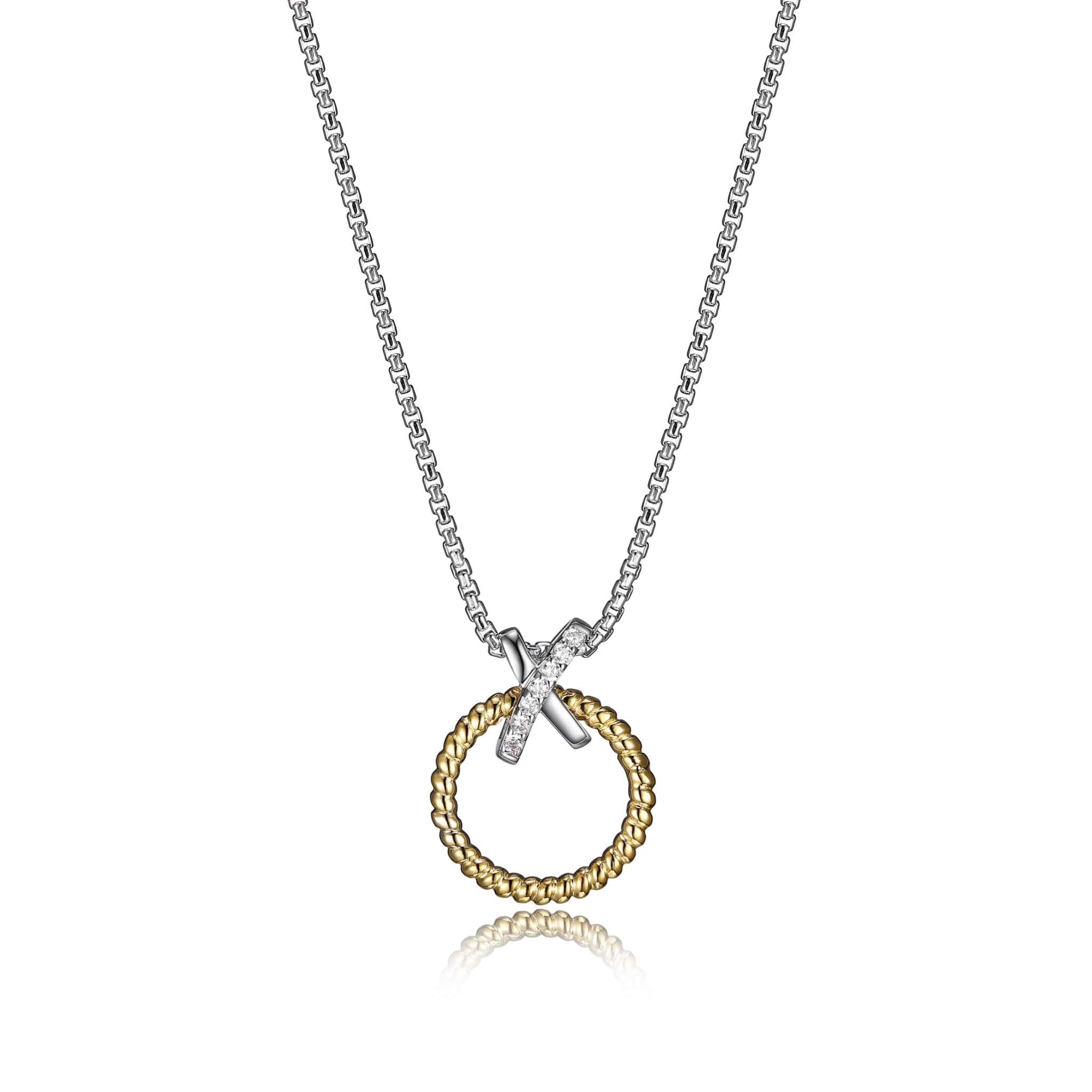 Charles Garnier 18K Yellow Gold Plated "Linq" Silver Necklace at Arman's Jewellers
