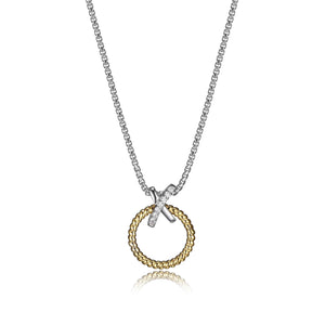 Charles Garnier 18K Yellow Gold Plated "Linq" Silver Necklace at Arman's Jewellers